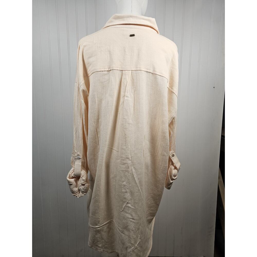 Rip Curl Linen Blend Gauze Button Down Shirt Women's Size XL Beach Surfer NWT - Picture 4 of 10